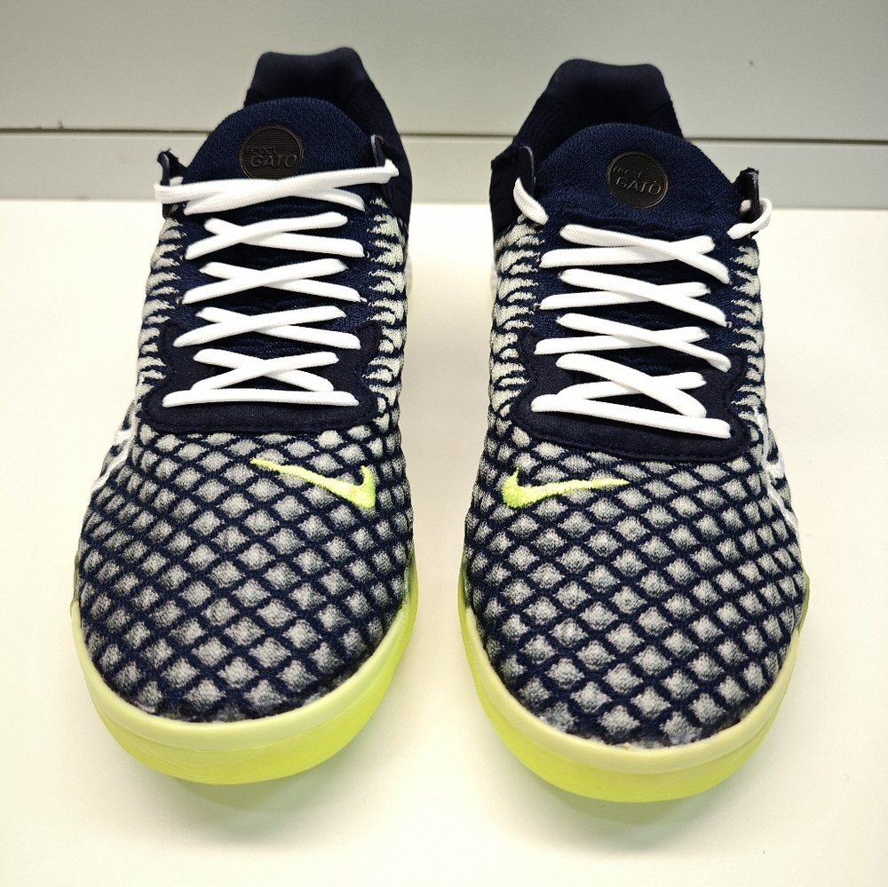 Nike React Gato Blackened Blue Volt Indoor Court Soccer Shoes Futsal Men's 6.5 - Picture 3 of 11